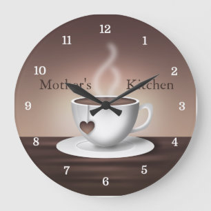 Horloge de cuisine de Latte de café