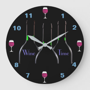 Horloge de cuisine de temps de vin