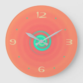 Horloge de cuisine Orange avec Tourbillon Vert Lim