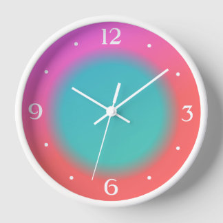 Horloge De Cuisine Rose Orange Vert