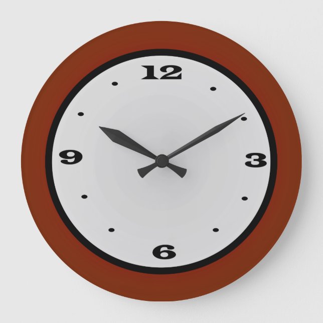 Horloge de cuisine Rouge Blanc Noir > (Recto)