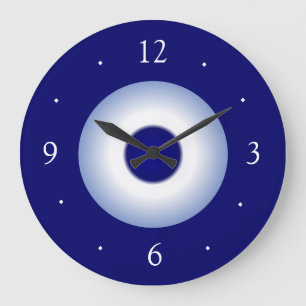 Horloge de cuisine simple Royal/Bleue et blanche