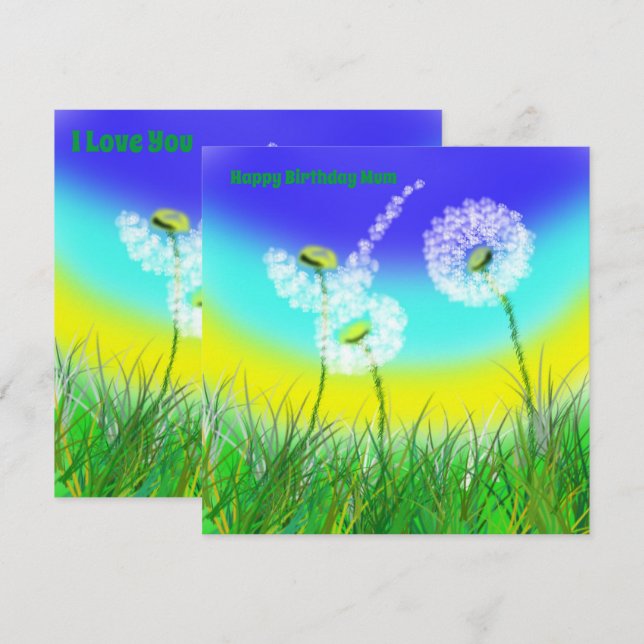 Horloge de Dandelion, Anniversaire des mamans, Car (Devant / Derrière)