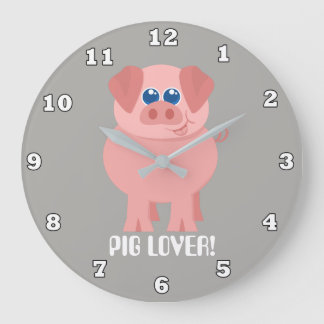Horloge de décor de pièce d'amant de porc de ferme