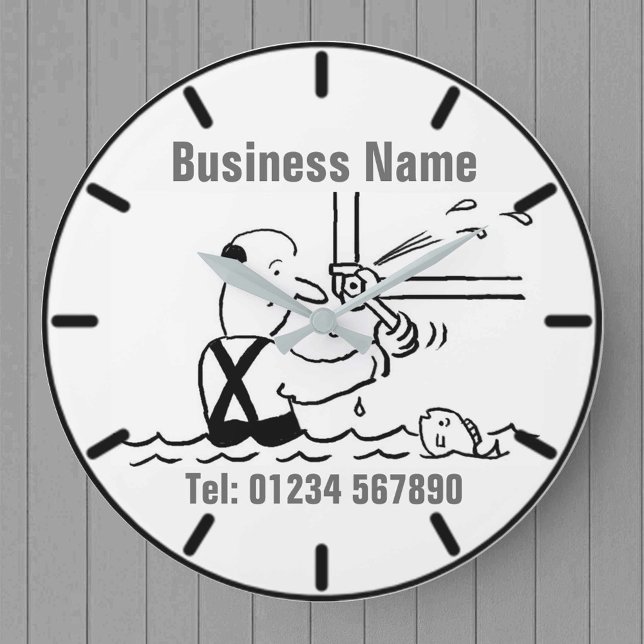 Horloge de dessin animé Services de plomberie (Créateur téléchargé)