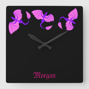 Horloge de dragon violet