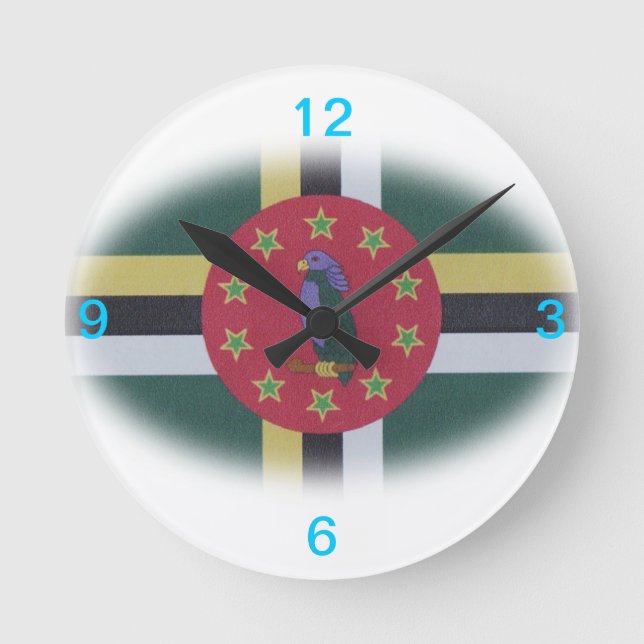 Horloge de drapeau de la Dominique (Recto)