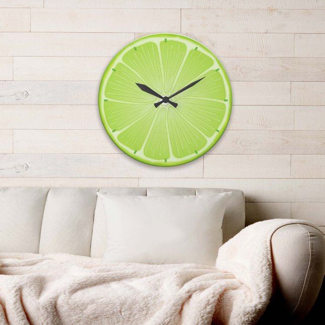 Horloge de fête Lime Time (Spruce up your space with our vibrant green Lime Time Clock from Zazzle! )