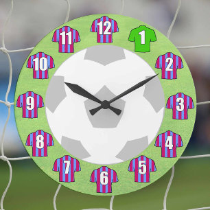 Horloge de football - avec clarette et Chemises bl