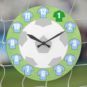 Horloge de football - avec les Chemises bleues du 