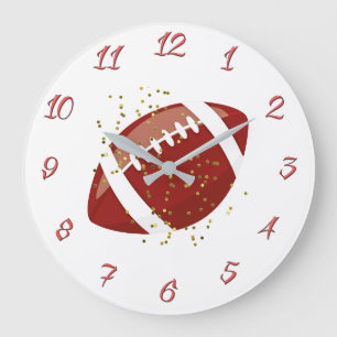 Horloge de football avec Parties scintillant Faux