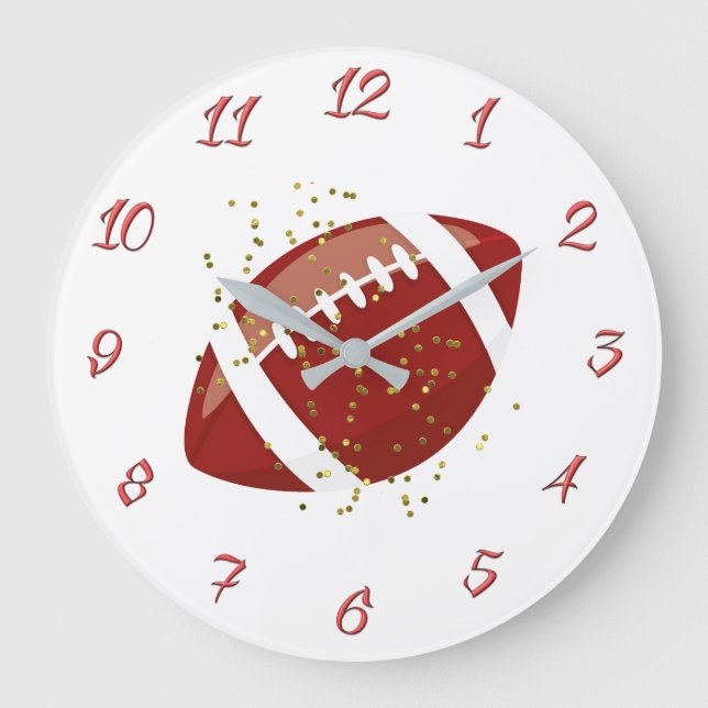 Horloge de football avec Parties scintillant Faux (Recto)