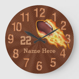 Horloge de football Cool avec NOM et NUMÉRO