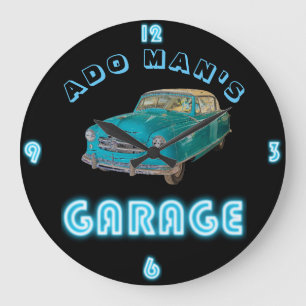 Horloge DE GARAGE NEON personnalisée AJOUTER des v
