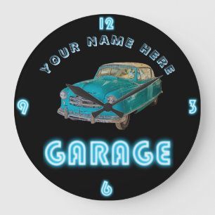 Horloge DE GARAGE NEON personnalisée AJOUTER des v