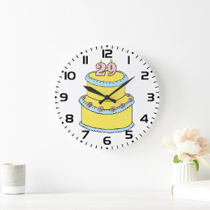 Horloge de gâteau du 29e anniversaire