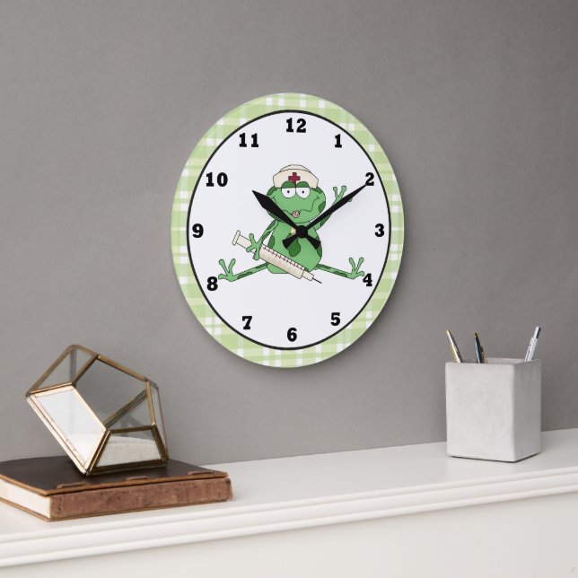 Horloge de grenouille infirmière (Bureau)