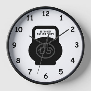 Horloge de gym avec devis de fitness personnalisé