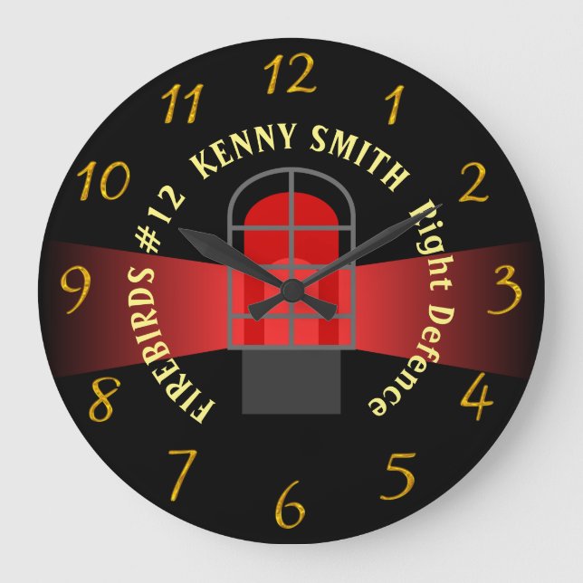 Horloge de hockey personnalisée avec VOTRE NOM (Recto)
