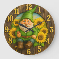 Horloge de jardin elfe soleil nain