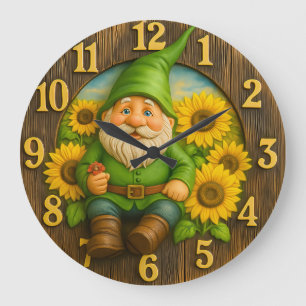 Horloge de jardin elfe soleil nain