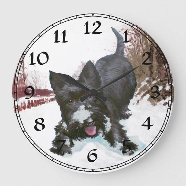 Horloge de jeu d'hiver du Terrier Écossais (Recto)
