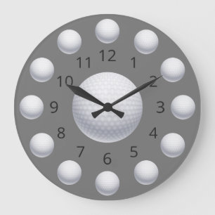 Horloge de la balle de golf avec nombre