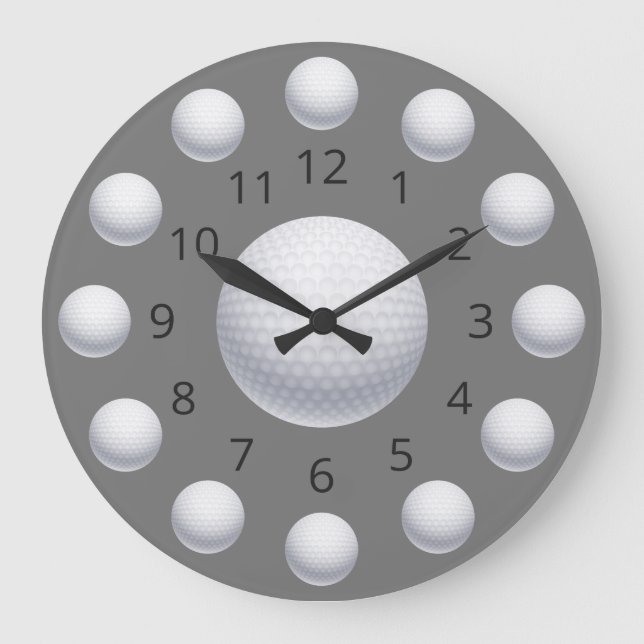 Horloge de la balle de golf avec nombre (Recto)