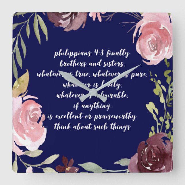 Horloge de la Bible chrétienne et de l'écriture (Recto)