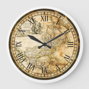 Horloge de la carte du Vieux Monde