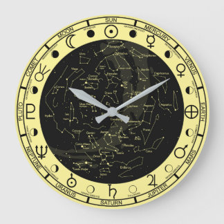 Horloge de la constellation des symboles astronomi