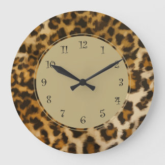 Horloge de la décoration de la nature léopard