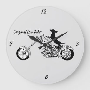 Horloge de la motocycliste Dachshund Chopper
