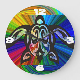 Horloge de la muraille de la tortue de mer d'Hawaï