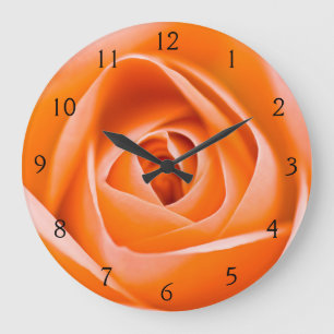Horloge de la paroi acrylique de la fleur Rose ora