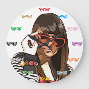 Horloge de la paroi de swag