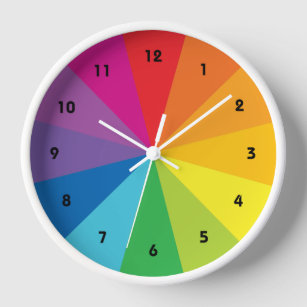 Horloge de la roue couleur