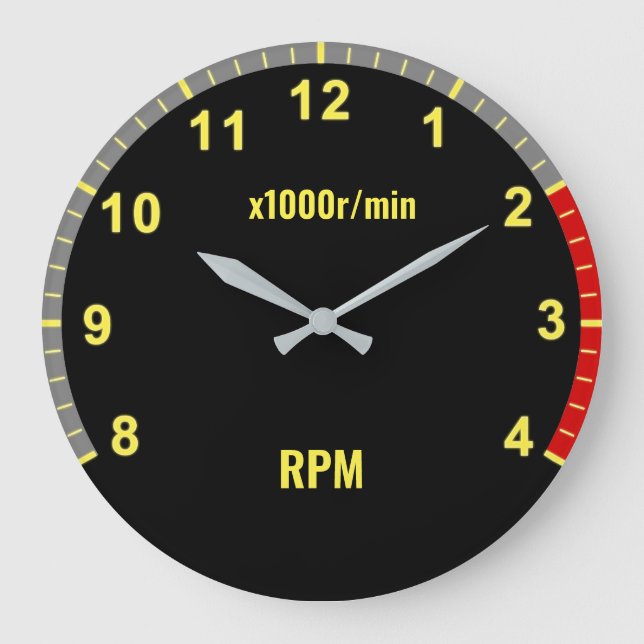 Horloge de la voiture jaune - Garage mécanique aut (Recto)