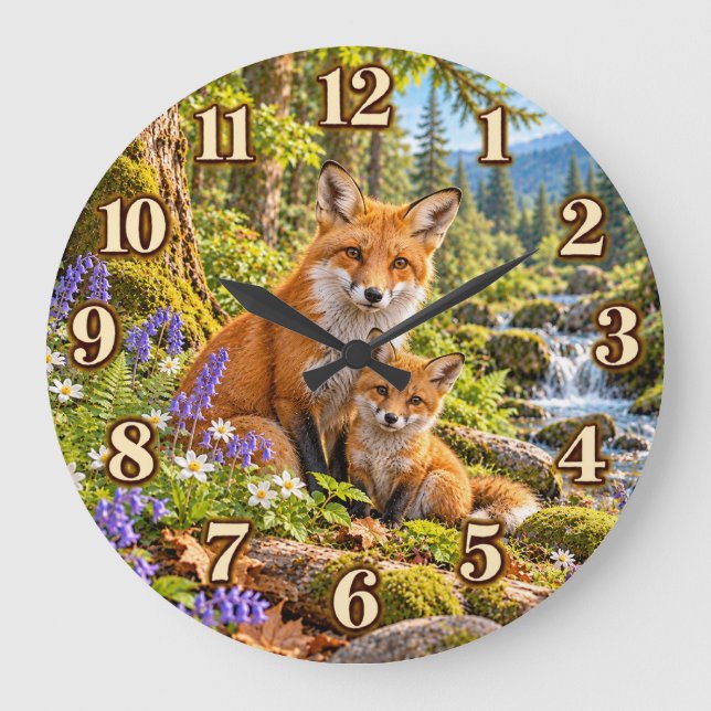 Horloge de la zone sauvage de Fox & Kit Mountain (Recto)