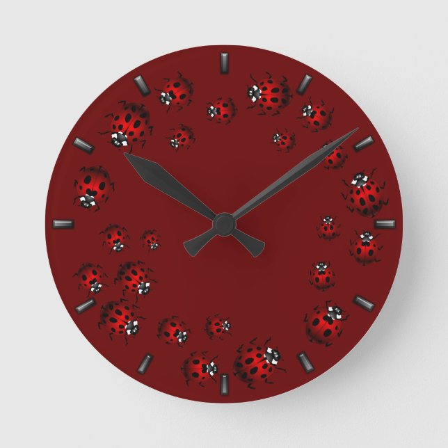 Horloge de Ladybug Cute Ladybug Ladybird Bug Wall  (Recto)