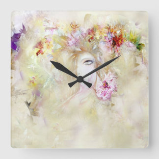 Horloge de l'angle floral