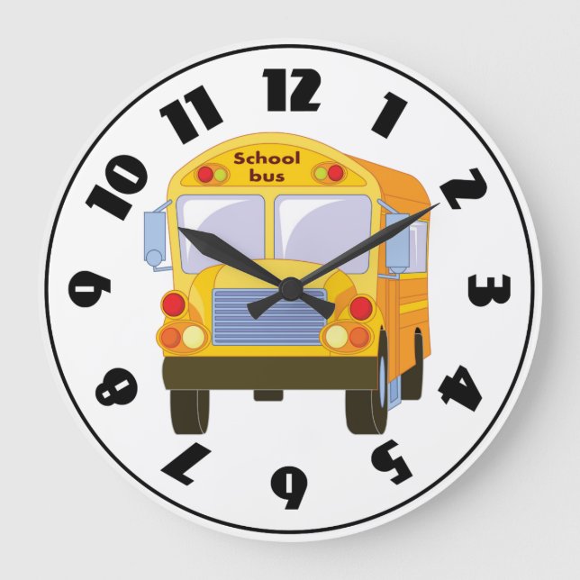 Horloge de l'autobus scolaire jaune (Recto)