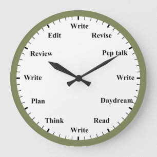 Horloge de l'écrivain - Travail d'écriture Amusant