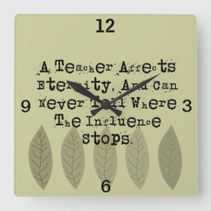 Horloge de l'éducateur à la retraite Henry Adams