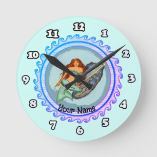 Horloge de leure de poisson de sirène