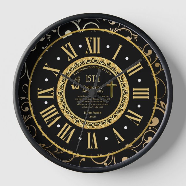 Horloge de l'ordre de l'anniversaire du prêtre per (Recto)