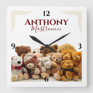Horloge De L'Ours En Teddy Avec Horloge Mur Nom