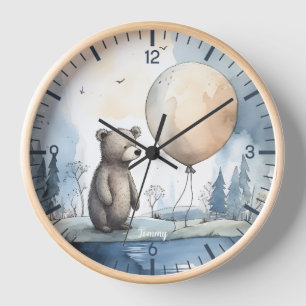 Horloge de l'ours mignon personnalisé