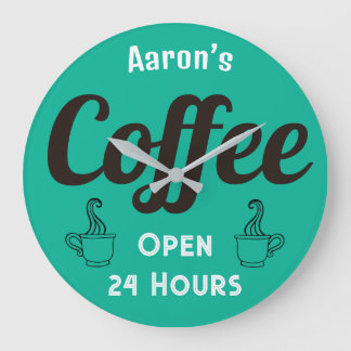 Horloge de magasin de café personnalisée