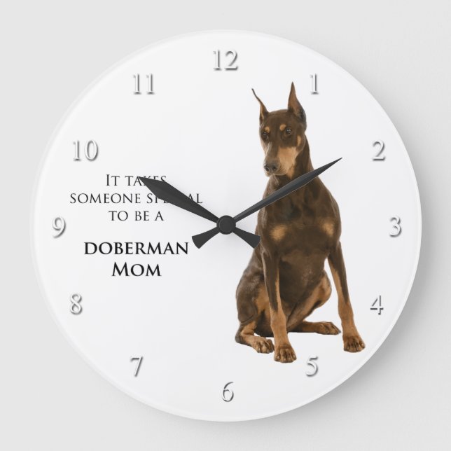 Horloge de maman de dobermann (Recto)